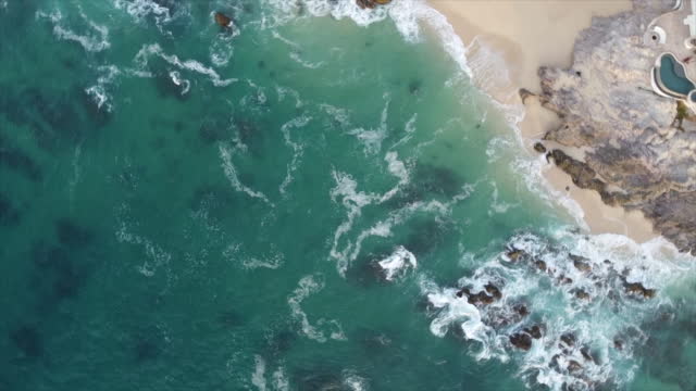 Aerial view Cabo coastline beautiful beach