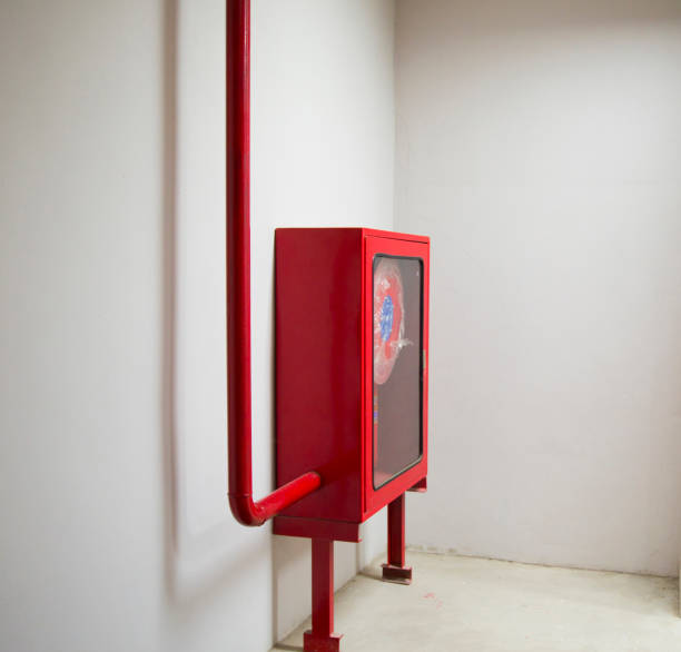istock Cabinets for fire protection in red. 1411462048