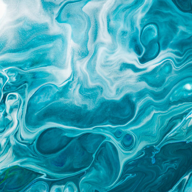 istock Abstract Blue Watercolor Alcohol Ink Flow Paint background 1411468704