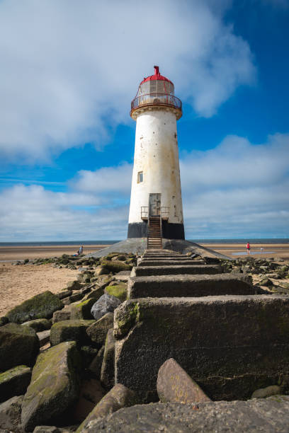 istock Beach in sunny day small, Talacre in Wales, view lighthouse. 1411472364