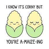 istock I Know It’s Corny But You’re Amazing. Cute corn pun. 1411473798