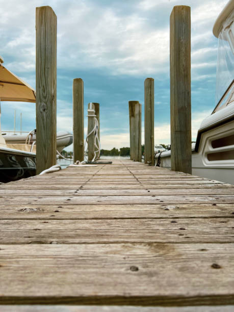 Nautical, Surface-Level Views of a Boat Dock