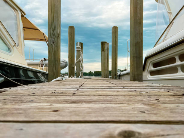 istock Nautical, Surface-Level Views of a Boat Dock 1411482632
