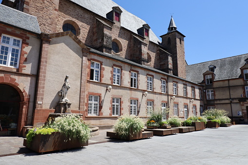 The departmental council, former general council, view from the outside, town of Rodez, department of Aveyron, France