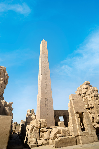 The Obelisk of Queen Hatshepsut at Karnak Temple . Luxor .Egypt .