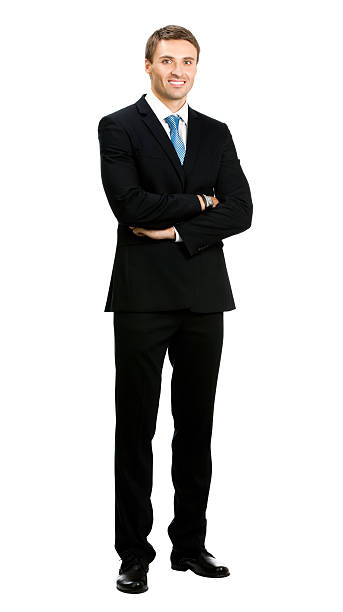 istock Smiling businessman, over white 141148696
