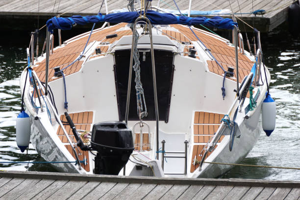 istock Sailboat moored in port 1411491184
