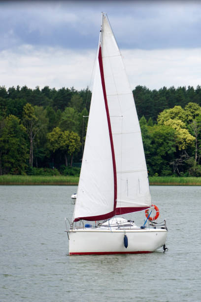 istock Sailboat swimming on a lake 1411491237