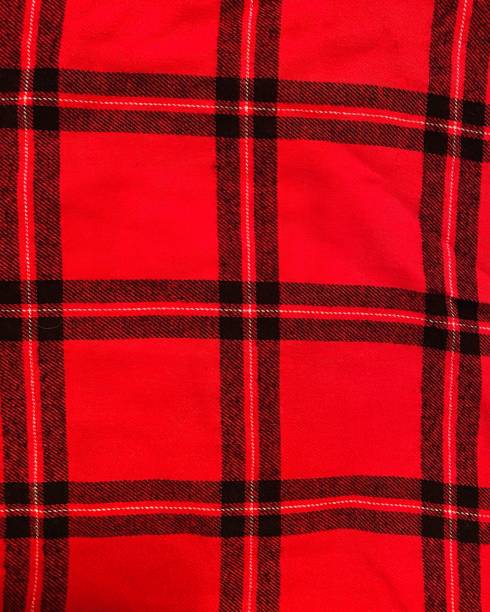 istock Black and Red Flannel Background - Add Your Text 1411492796