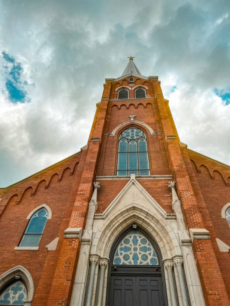 istock Stunningly Beautiful Church Cathedral Front Views 1411499499