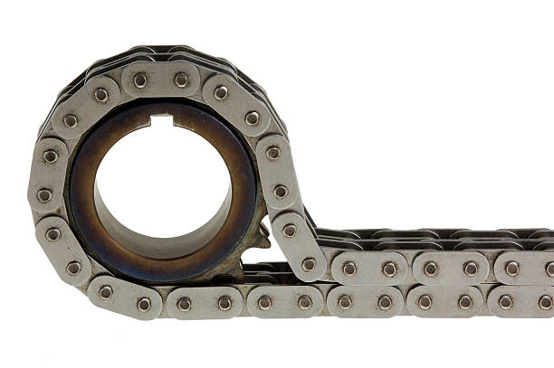 mechanism of chain gear stock photo