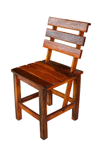 istock Wooden chair isolated on white background 1411513782