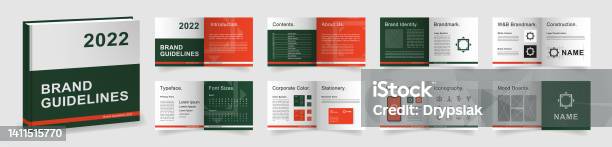 Brand Guidelines Template Dark Green Logo Guideline Template ...