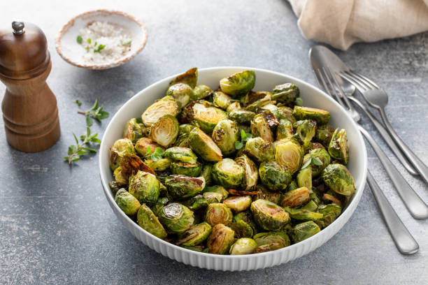 istock Crispy roasted brussel sprouts with balsamic vinegar 1411524416