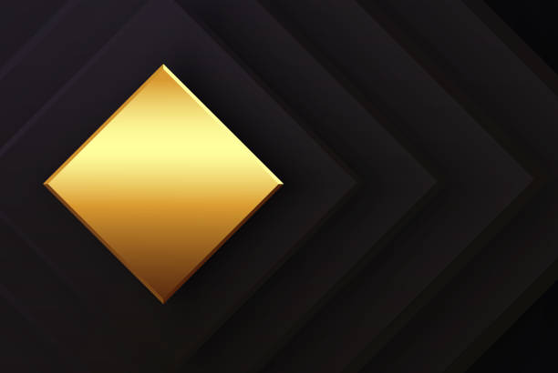 istock Abstract black color background.Geometric shapes black and gold. Luxurious style. Vector illustration 1411525559