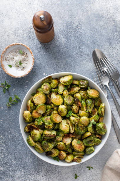 istock Crispy roasted brussel sprouts with balsamic vinegar 1411529138