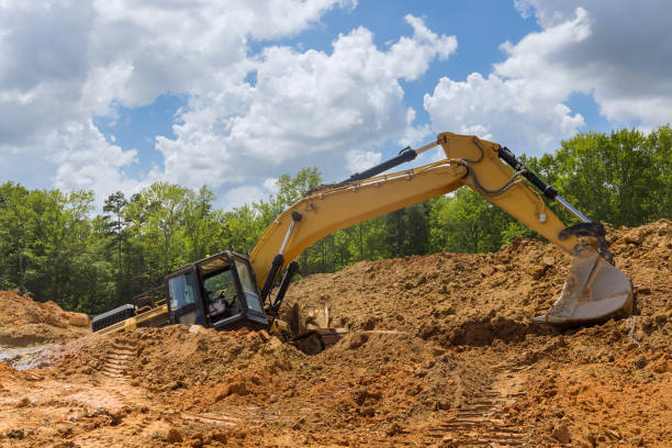 istock During construction work the excavator stuck in a clay pit 1411529865