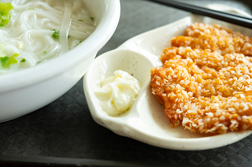 Ramen with pan fried kimchi