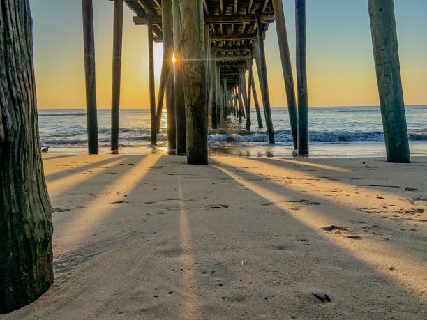 istock Sunrise at the pier in Virginia Beach 1411544251