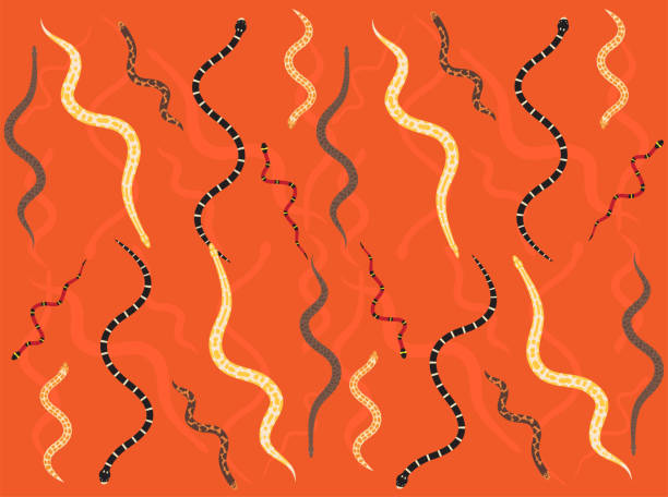 snake pet różne bezszwowe tapety tło - rat snake illustrations stock illustrations