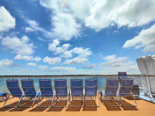 istock deck chair facing sea during day time on cruise ship 1411554827
