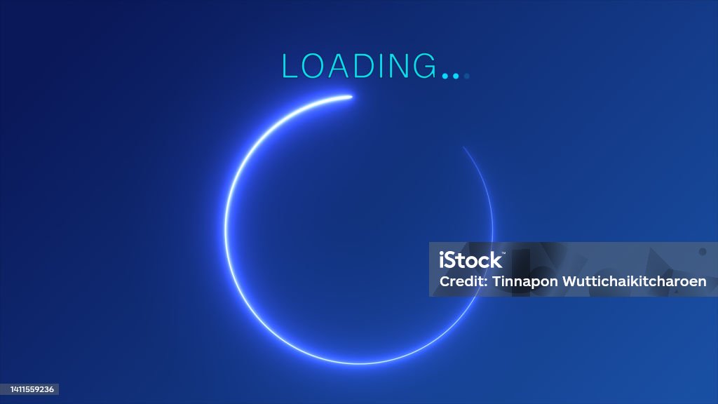 Loading Background Simple Blue Simple Neon Loading Background Stock Photo - Download Image Now ...