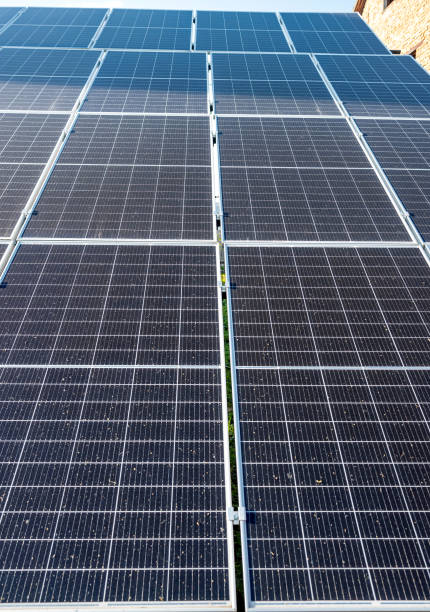 istock Solar panels for background. Green energy, pure planet concept 1411566324