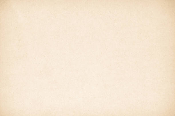 Brown recycled craft paper texture background. Cream cardboard texture, Old vintage page or grunge vignette. Pattern rough art creased grunge letter. Cardboard with copy space for text.