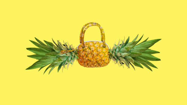 istock Pineapple woman bag 1411573436