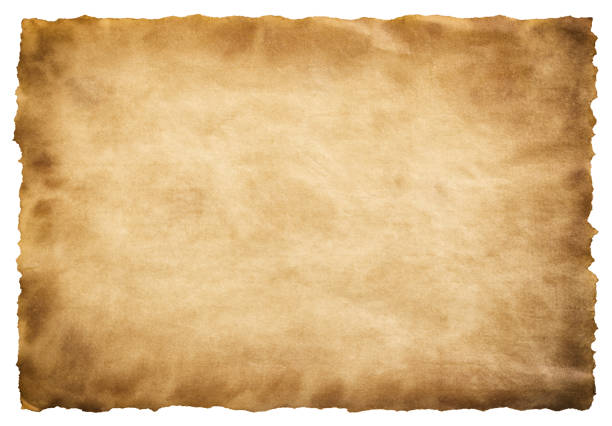 istock old parchment paper sheet vintage aged or texture isolated on white background 1411577052