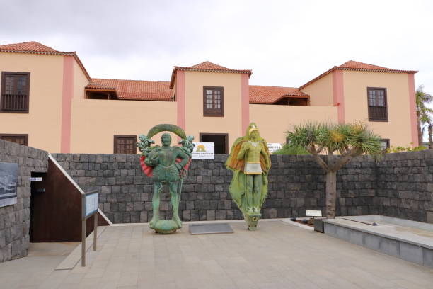November 18 2021 - Giumar, Tenerife, Spain: Arial of Ancient Guanche Pyramids