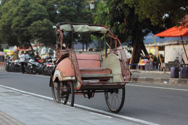 istock Indonesian traditional Pedicab 1411589533
