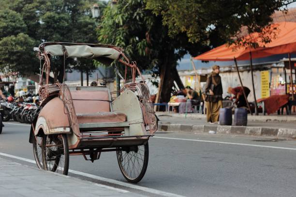 istock Indonesian traditional Pedicab 1411589562