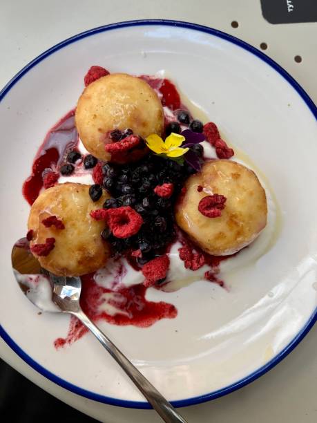 istock cottage cheese pancakes with berries and sour cream 1411592067