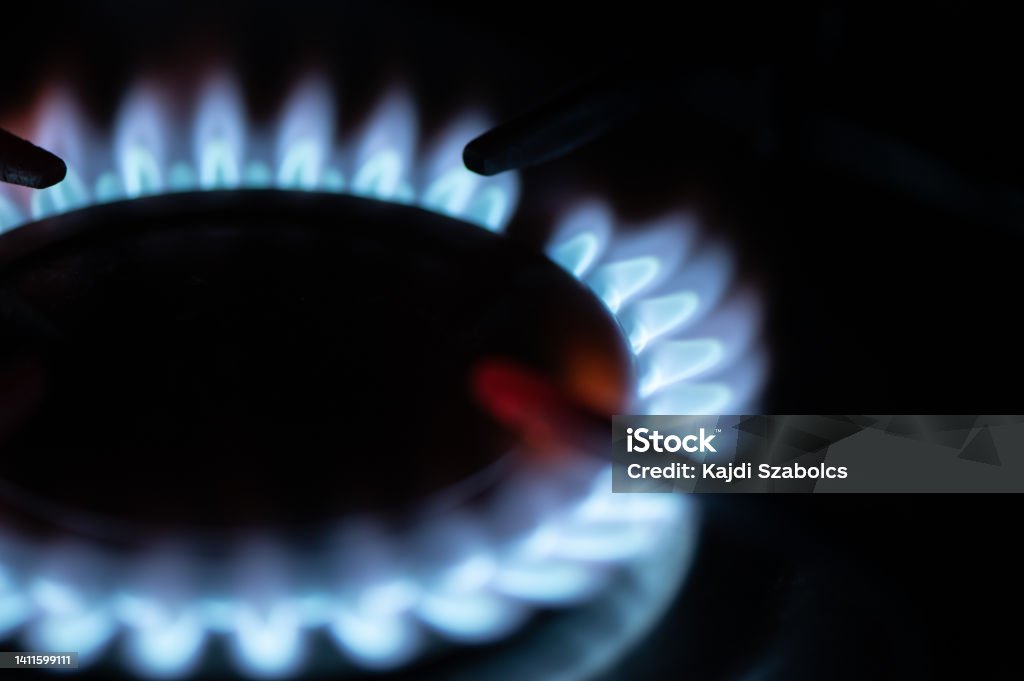 Natural Gas, Gas, Stove, Gasoline, Gas burner Blue Stock Photo