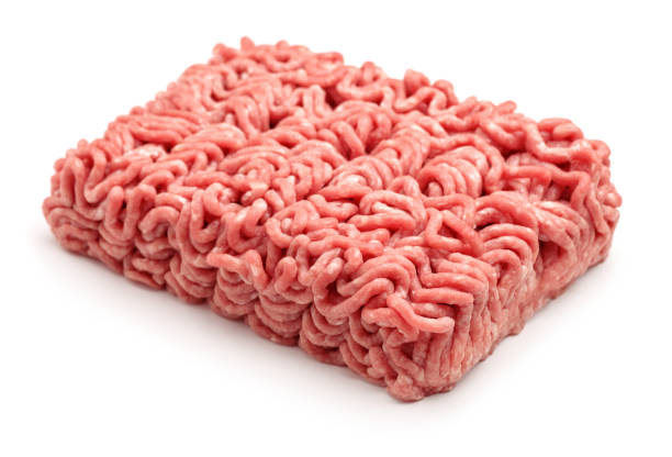 rohes hackfleisch - veal raw meat pink stock-fotos und bilder