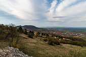 Stolova hora, Sirotci hradek and Perna village in Palava mountains in Czech republic