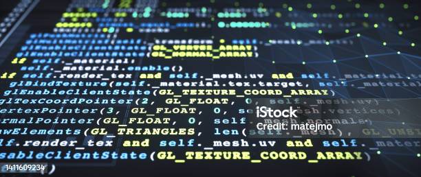 Python Programming Language Source Code Text Simple Text In Blue And ...