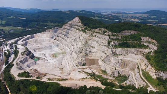 Kotouč limestone quarry near Stramberk town in Czech republic.