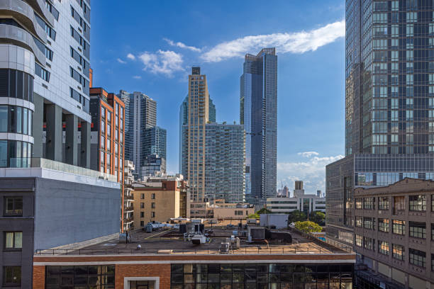 View to high rise buildings from Queensboro Plaza Station which is a high rise station in front of Long Island City