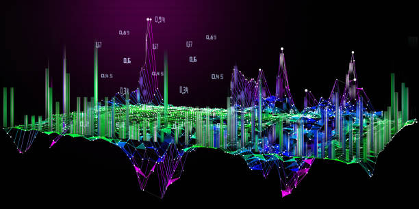 istock Abstract  background board virtual color graph grid with lines and spot. Big Data.  Presentation concept of 3d algorithms.  Banner for business, science and technology. 1411621523