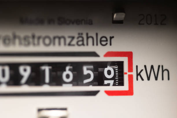 istock Close-up electricity meter. 1411623775