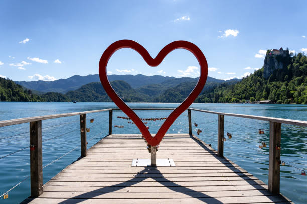 istock Heart of Bled Monument in Bled, Slovenia 1411630259