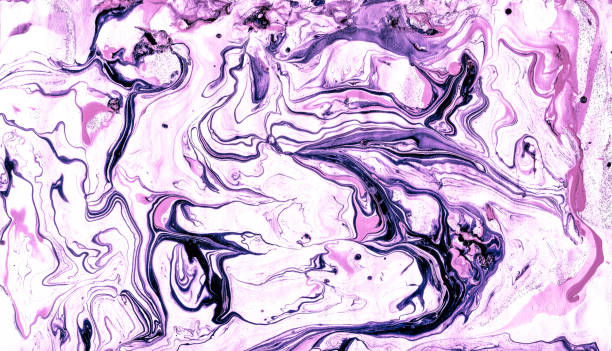agua de color blanco ebru, arte púrpura abstracto. superficie gráfica creativa magenta, fluido de pintura mixta. amor líquido, moda clásica violeta moderna - water sap fotografías e imágenes de stock