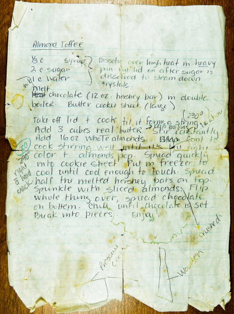 istock Almond toffee recipe on a stained paper 1411639649