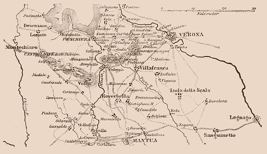 Illustration of a Mantua and Verona map