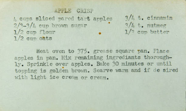 istock Vintage typed  and stained recipe card 1411641546