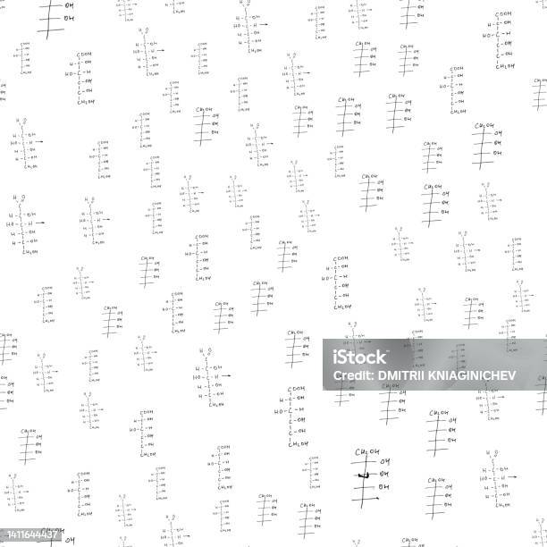 Vector Pattern Formula Chemical Formulas Scientific Educational Background Seamless Pattern ...