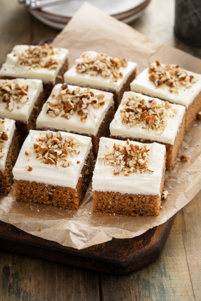 istock Carrot or spice cake with cream cheese frosting 1411646770