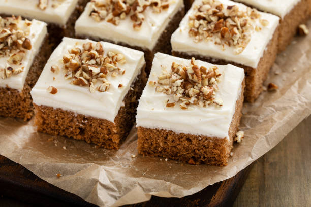 istock Carrot or spice cake with cream cheese frosting 1411646774